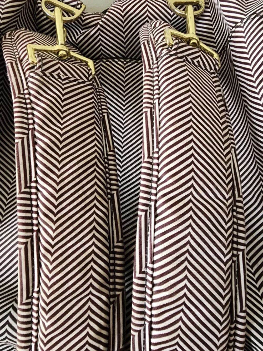 Ju-Ju-Be Be Right Back BRB Backpack Diaper Bag The Commodore Chevron Stripe